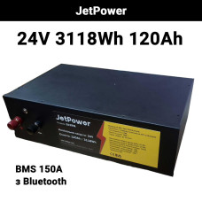 Акумуляторна батарея  JetPower 2431PM BMS 24V 3118Wh 120Ah Li-NMC 3000+ циклів (аналог LiFePo4) в наявності